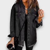 Karela – Klassische Jeansjacke – Schwarz