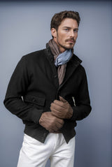 Herren elegante Utilityjacke mit praktischen Taschen und modischem Schnitt Aliams – Schwarz