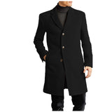 Herren eleganter Woolcoat Aliams 1760892376 – Schwarz