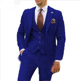 Herrenanzug Slim Fit für Hochzeitsgäste | 3-teilig – Dunkelblau