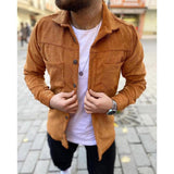 Herren lässige Cordjacke Aliams – Braun