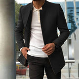 Herren eleganter Blazer mit modernem Schnitt Aliams – Schwarz