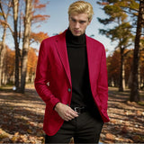 Herren Eleganter Blazer mit stilvollem Schnitt und hochwertigem Material Drune – Rot
