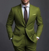 Moderner Slim Fit Hochzeitsgast Anzug für Herren | Grün – Grün