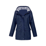 Regenjacke Damen Wasserdicht | Leicht & Mit Kapuze – Marineblauw