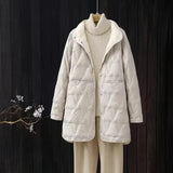 Fenya | Wende-Daunenjacke Mit Leichtem Steppmuster – Cremefarben