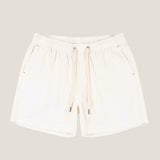 James | Elastischer Bund Kordelzug Shorts – Weiß