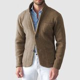 Herren Cardigan mit Eleganter Schnittführung und praktischen Taschen Aliams – Khaki