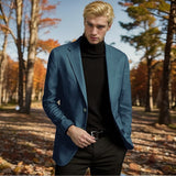 Herren Eleganter Blazer mit stilvollem Schnitt und hochwertigem Material Drune – Blau