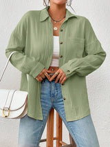 Kireliae - Hemd mit Button-down-Kragen – Grün