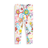 Mädchen Leggings mit buntem Frühlingsdesign Drune – Gelb