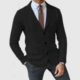 Herren Strickblazer mit modernem Schnitt und praktischen Taschen Aliams – Schwarz