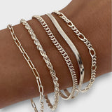 Ellis – Armband-Set – Silber