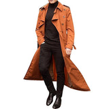 Herren eleganter Trenchcoat mit modernem Schnitt Aliams – Orange