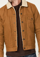 Herren Fleece gefütterte Bikerjacke Aliams – Khaki