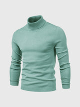 Rollkragen Pullover Herren Baumwolle | Elegant & Bequem – Grün