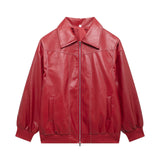 Clementine Übergroße Jacke – Rot
