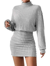 Amelia – Soft-Touch-Bodycon-Kleid – Grau