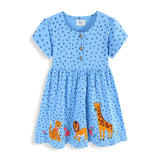 Mädchen Sommerkleid mit tierischem Motiv Drune – Grün