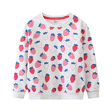 Mädchen Sweatshirt mit fröhlichem Erdbeermuster Drune – Türkis
