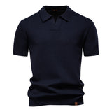 Ulrich – Elegantes Kurzarm-Polo Hemd – Marineblau