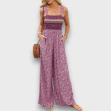 Seraphie – Floraler Jumpsuit – Violett
