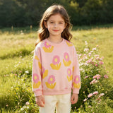 Mädchen Sweatshirt mit floralen Mustern Drune – Rot