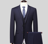 Herren Moderne Elegante Hochzeitsgast Anzug | 3-Dreiliger – Marineblau