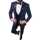 Slim Fit Hochzeitsgast Anzug für Herren | 3-Teilig – Dunkelmarine