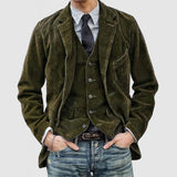 Winterjacke Herren Set Blazer Weste | Vielseitig – Grün