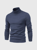Rollkragen Pullover Herren Baumwolle | Elegant & Bequem – Blau