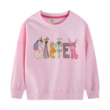 Mädchen Sweatshirt mit buntem Tier- und Motivdruck Drune – Rot