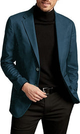 Herren eleganter Blazer mit feinem Schnitt Aliams – Blau
