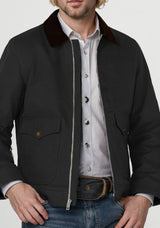 Herren Übergangsjacke mit klassischem Design und bequemen Taschen Aliams – Schwarz
