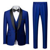 Herren Klassisch Hochzeitsgast Anzug | Slim Fit – Königsblau / 3 Pcs Satz