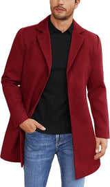 Herren eleganter Mantel Aliams – Rot