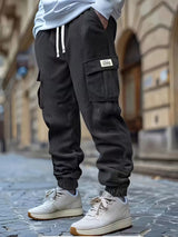 Elias - Jogginghose Aus Kord Mit Kordelzug Der Taille – Dunkelgrau