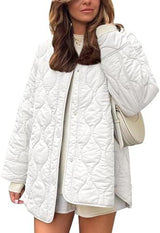 Anneliese | Gesteppe Übergangsjacke – Weiß