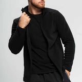 Herren weiche und warme Fleecejacke Aliams – Schwarz