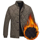 Herren gefütterte Steppjacke mit hohem Kragen und praktischen Taschen Aliams – Grün
