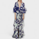 Marie - Chiffon Evening Gown – Blau