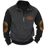 Herren vielseitiger Baumwollpullover mit strukturiertem Kragen Aliams – 3