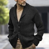 Herren kuscheliger Strickcardigan Aliams – Schwarz