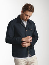 Herren vielseitige Baumwolljacke mit praktischen Taschen Aliams – Dunkelblau