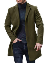 Herren eleganter Wollmantel Aliams – Grün