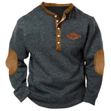 Herren vielseitiger Baumwollpullover mit strukturiertem Kragen Aliams – 5