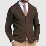 Herren Strickblazer mit modernem Schnitt und praktischen Taschen Aliams – Braun
