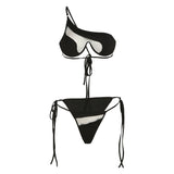 Damen Stilvoller Cut-Out Bikini Drune – Schwarz