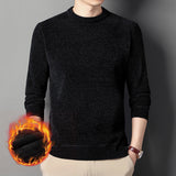 Herren warmer Strickpullover Aliams – Schwarz