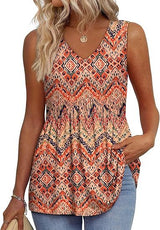 Katheryn – Elegantes ärmelloses Oberteil – Orange